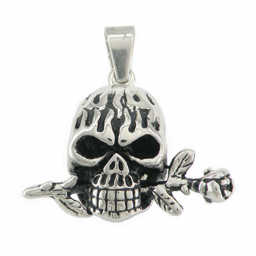 FSP16W50 Rose Skull Pendant